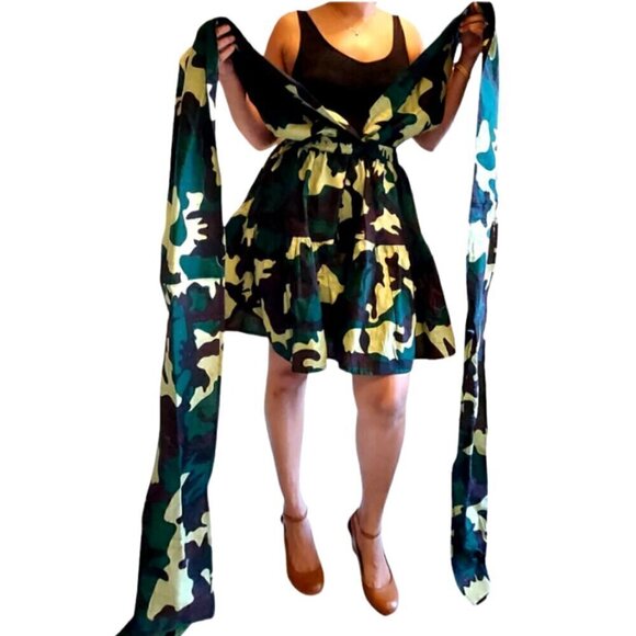 AFRICAN ANKARA PRINT INFINITY SHORTS - Picture 2 of 3